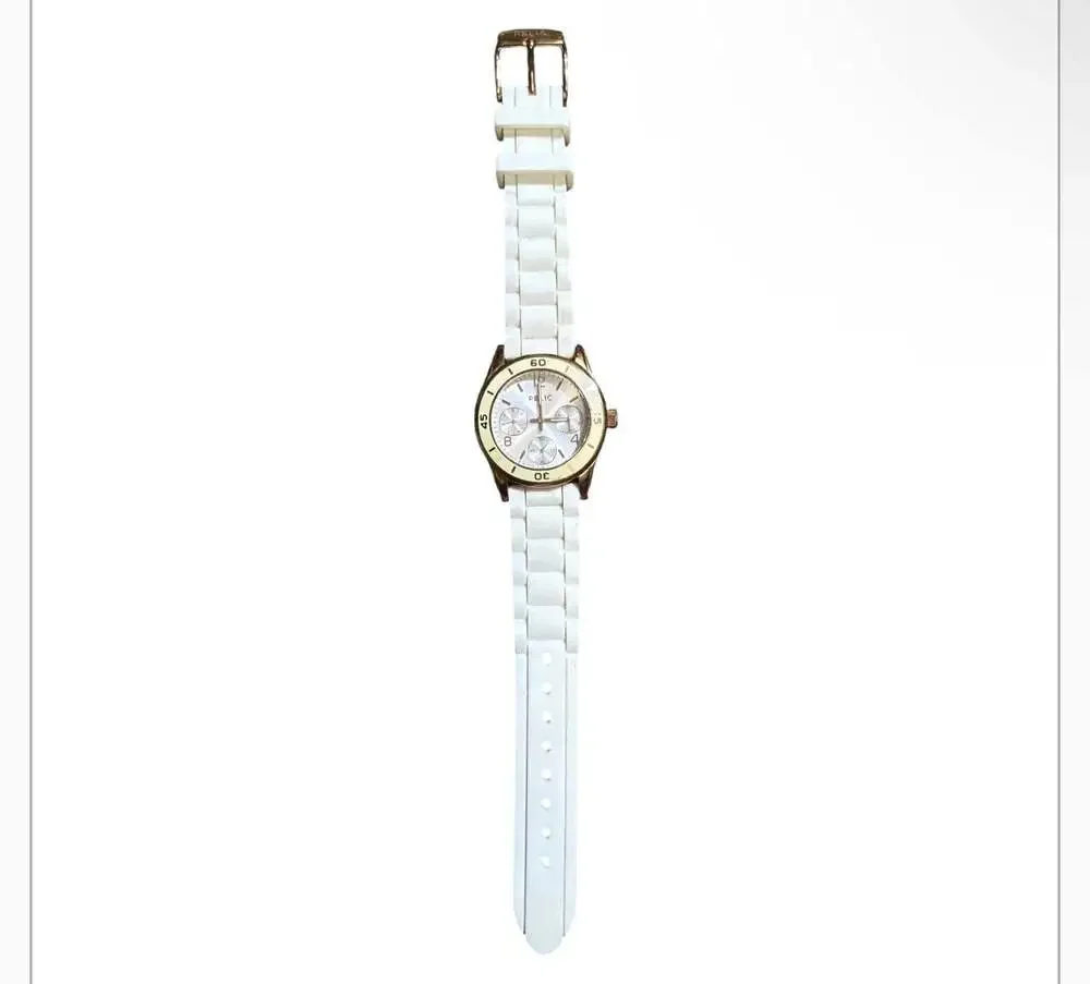 Relic ZR15645 Women's Chronograph Watch with White Silicone Band
